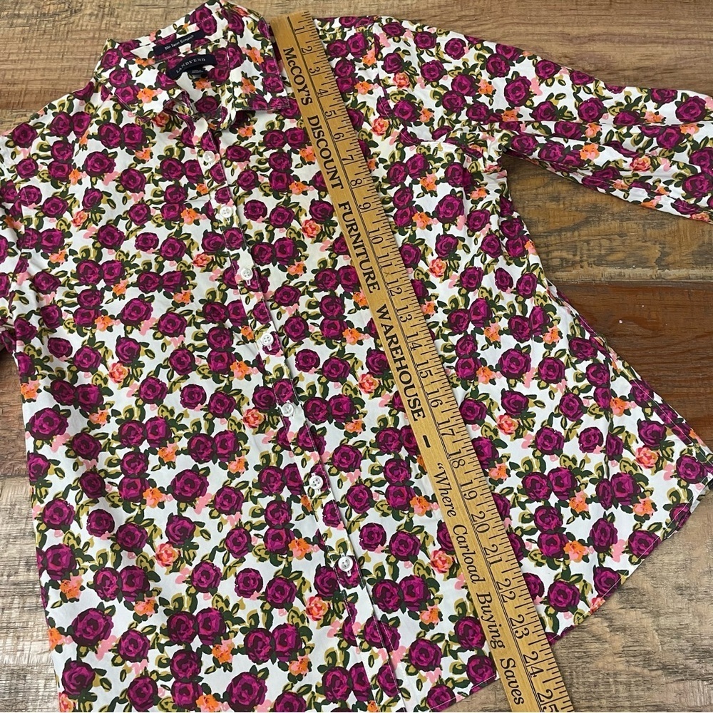 Lands’ End women’s size 8 Petite Floral supima cotton pink - Picture 6 of 10